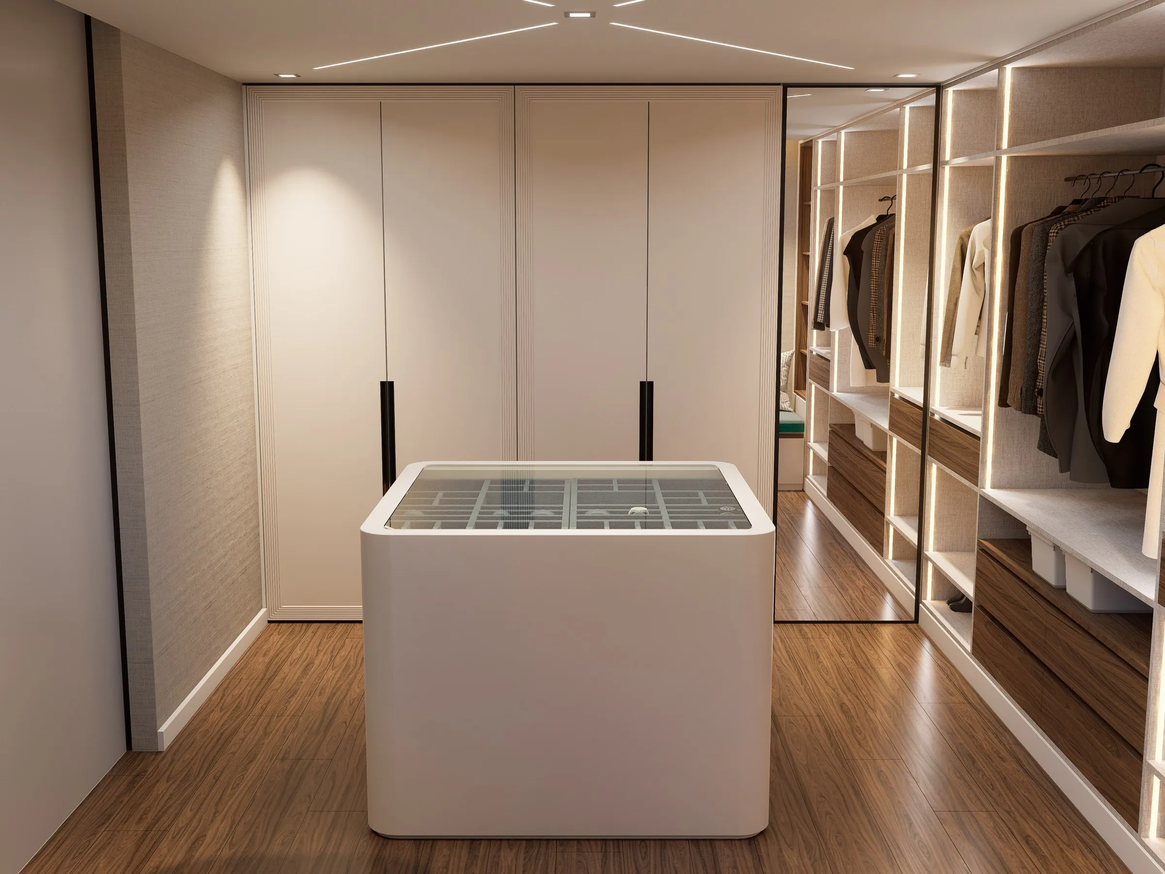 O closet em 3D.