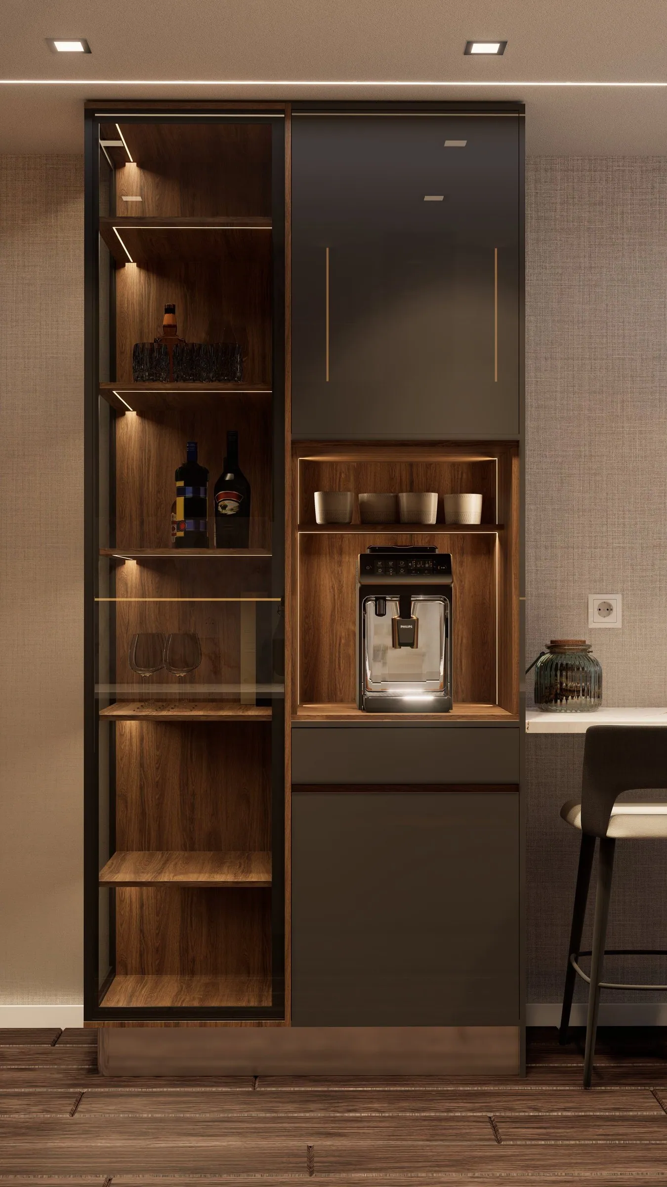 Render 3D, apartamento da Sobreda.