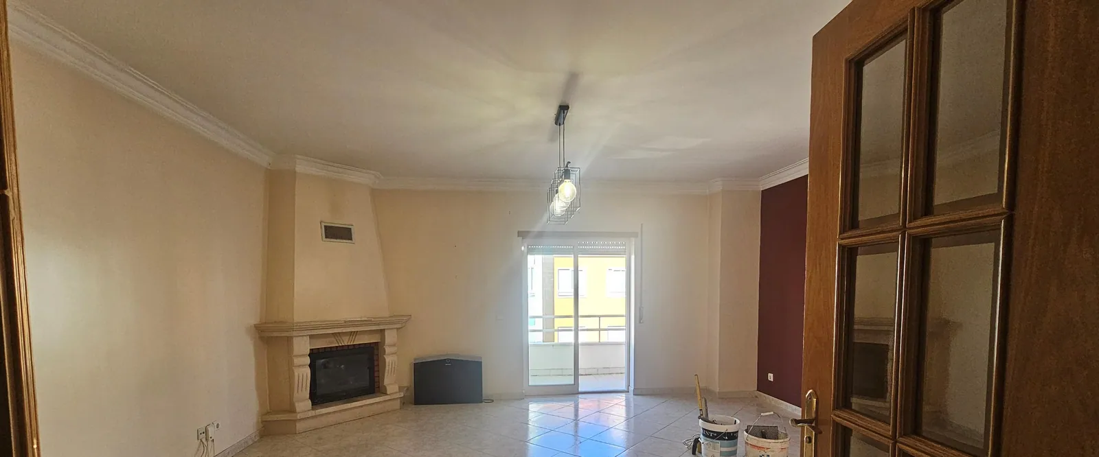 A sala antes da obra.